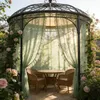 Lot de 2 rideaux vintage en voile transparent à fleurs en Voir les images du produit 11