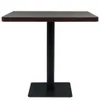 vidaXL Bistro stůl z MDF a oceli čtvercový 80×80×75cm tmavý Náhled obrázku produktu 3