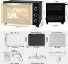 WOLTU Mini Backofen 32 Liter, 1600 Watt Toasterofen Produktbild-Vorschau 3