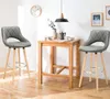 WOLTU Barhocker 2er Set mit Lehne Fußstütze, aus Kunstleder Produktbild-Vorschau 2