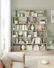 A wooden bookshelf filled with books and decorative items. Náhled obrázku produktu