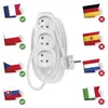 Prodlužovací kabel 3 m / 3 zásuvky / bílý / PVC / 1 mm2 Náhled obrázku produktu