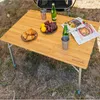 KingCamp Campingtisch Bambus Klapptisch 100x65 cm Alu Produktbild-Vorschau 2