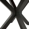 A close-up view of the base of a table, showing the metal legs intersecting. Produktbild-Vorschau