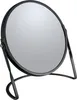 A black makeup mirror with a stand on a white background. Anteprima dell’immagine prodotto