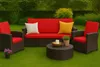 Bankkissen 130×60×50x7 cm Rot – Sitzkissen für Gartenbank Produktbild-Vorschau 4