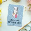 Mr. & Mrs. Panda Postkarte Tante Shopping - Blau Pastell - Produktbild-Vorschau 2