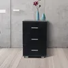 Nachttisch Flurschrank 3 Schubladen 63 cm hoch schwarz Produktbild-Vorschau 2