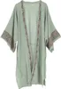 Baumwollkimono, Oversize Kimono Mantel, Natürlicher Boho Produktbild-Vorschau 3
