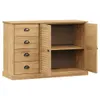 A wooden sideboard with drawers and cabinet doors. Voir les images du produit