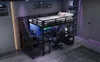 Gaming-Hochbett 120x200 cm Metallbett Schwarz mit Produktbild-Vorschau 15