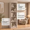 SELO Bibliothèque moderne 50 x 31 x 183 cm – Cachemire – 5 Voir les images du produit 5
