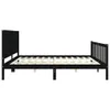 vidaXL Massivholzbett mit Kopfteil Schwarz 200x200 cm Produktbild-Vorschau 6