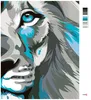 Zuty - Malen nach Zahlen - BLAU-GRAUER LÖWE, 40x50 cm, mit Produktbild-Vorschau 3