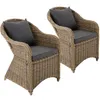 tectake® 2er Set Aluminium Rattansessel wetterfest und Produktbild-Vorschau 1