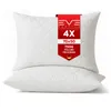 Two white pillows are stacked on a white background, with a red tag on the top pillow. Produktbild-Vorschau