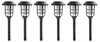 6er Set LED Solarleuchten, Erdspieß, schwarz, H 43 cm Produktbild-Vorschau 1
