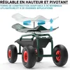 Siège de jardin sur larges roues Charge 150kg max. Chariot Voir les images du produit 2