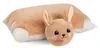 A plush toy rabbit head is placed in front of a plush toy pillow shaped like a rabbit's body. Náhled obrázku produktu