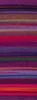 A close-up, full-frame shot of knitted yarn with horizontal stripes of various colors. Produktbild-Vorschau