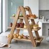 WELLHAUS 3-stufige Etagere Holz Servierplatte Snackständer Produktbild-Vorschau 15