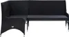 vidaXL Garten-Ecksofa 2-tlg. Poly Rattan Schwarz Produktbild-Vorschau 2