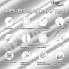 A graphic displaying various features of XPS insulation material with icons and German text. Produktbild-Vorschau