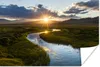 MuchoWow® Poster Fluss mit Blick auf einen Sonnenuntergang Produktbild-Vorschau 1
