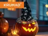 KRUMAD Halloween Hexenhut Schwarz - spitzer Zaubererhut mit Produktbild-Vorschau 2