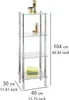 A multi-shelf unit with various bathroom items and towels. Produktbild-Vorschau