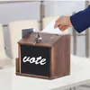 FATIVO Vorschlagsbox Spendenbox mit Schloss, Holz Produktbild-Vorschau 3