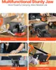 A collage of four images showing a multifunctional sturdy jaw vise being used for different tasks. Podgląd zdjęcia produktu