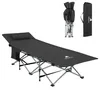 CampFeuer Campingbett mit Kopfkissen, Schwarz, bis 150 kg, Produktbild-Vorschau 1