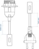 Lampen- Netzkabel PVC mit Schalter und E27 Fassung & Produktbild-Vorschau 4