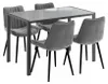 Eettafel set Vicco Grand Grijs 120 x 70 cm met 4 stoelen Productafbeelding-voorbeeld 1