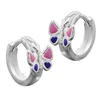 Creole 12x7mm Klappscharnier Schmetterling pinklila Silber Produktbild-Vorschau 1