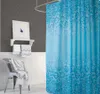 Textil Duschvorhang 120x200 cm blau weiß Mosaik inkl. Produktbild-Vorschau 1