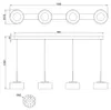 Globo Lighting Hängeleuchte Metall weiß matt, Glas opal, Produktbild-Vorschau 6
