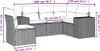 Design 5-tlg. Garten-Sofagarnitur mit Kissen Schwarz Poly Produktbild-Vorschau 3