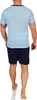 Herren Pyjama Set Short + Shirt Sommer, Blau M Produktbild-Vorschau 2