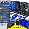 MASKO® Wandregal + Stapelboxen + Werkzeughalter | 45 tlg Produktbild-Vorschau 2