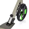 A close-up view of the front wheel and deck of a scooter. Náhled obrázku produktu