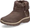 A single brown boot with a knitted cuff is shown against a white background. Voir les images du produit