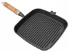 vidaXL Grillpfanne mit Holzgriff Gusseisen 20 x 20 cm Produktbild-Vorschau 3