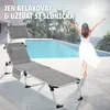 tectake® Hliníkové lehátko Lorella s polstrováním, Náhled obrázku produktu 8