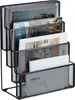 Relaxdays Zeitschriftenhalter Metall, 4 Fächer, Produktbild-Vorschau 1