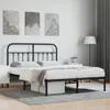 vidaXL Bettgestell mit Kopfteil Metall Schwarz 140x190 cm - Produktbild-Vorschau 1