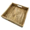 Tablett Mangoholz Dekotablett Serviertablett braun natur Produktbild-Vorschau 1