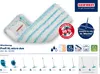 A product image showcasing a Leifheit mop head with various icons and text highlighting its features and compatibility. Produktbild-Vorschau