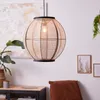 Pendelleuchte 1-flammig HxØ 165x47 cm schwarz/natur Produktbild-Vorschau 8